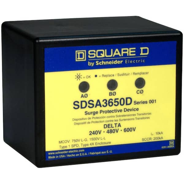 Square D 40 kA 3-Phase Panel Mounted Delta Power Systems Surge Protective Device