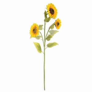 53 in Artificial Yellow Sunflower Spray