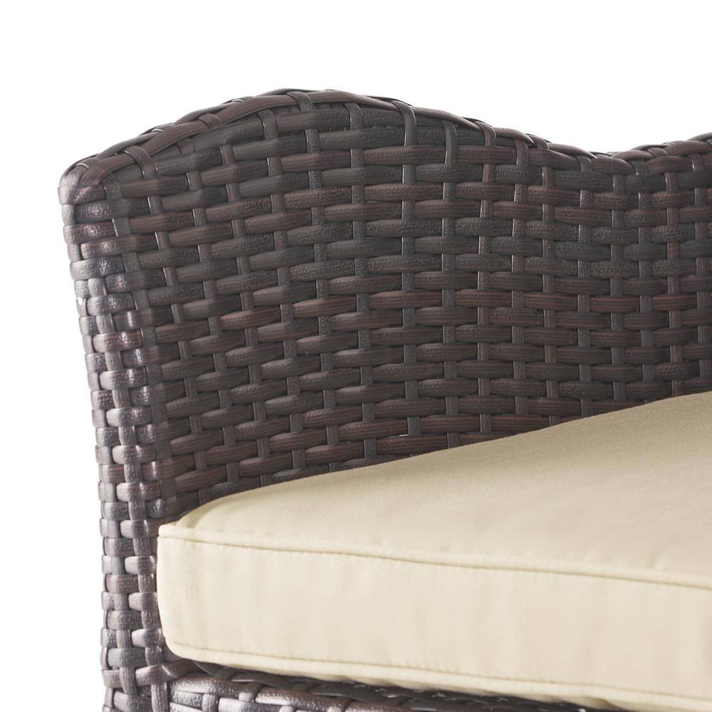 Braxton Multi Brown Wicker Swivel Bar Height Armchair