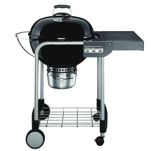 Weber 22 in. Performer Charcoal Grill in Black with Built-In Thermometer and Storage Rack