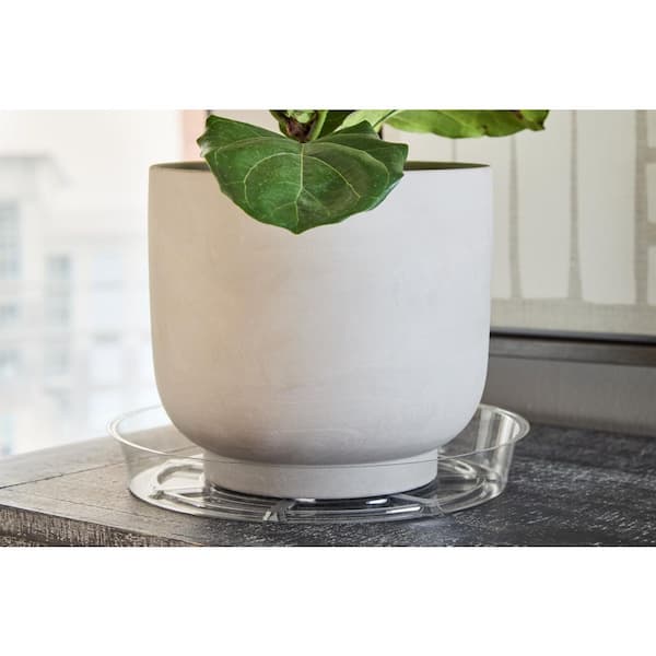 10 in. W x 1.4 in. H Clear Medium-Duty Plastic Saucer