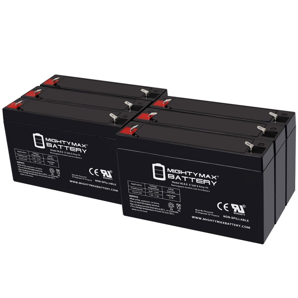 6V, 9Ah, AGM, F2 Terminal, Replacement Battery Compatible with Razor Scream Machine-9 Pack price history on PriceWatchPro