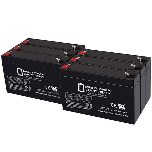 6-Volt 9Ah AGM F2 Terminal, Replacement Battery Compatible with Eaton Evolution 1150 VA Rackmount 1U EVLL1150R-1U-9 Pack