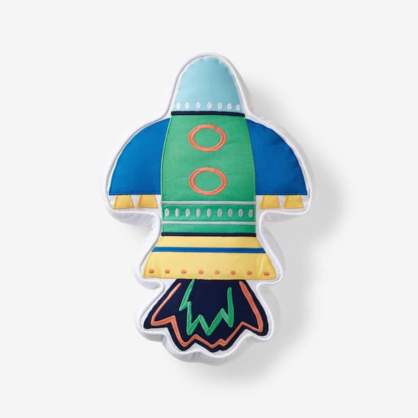 Company Kids Green Multi Rocket 26 in. x 26 in. Throw Pillow