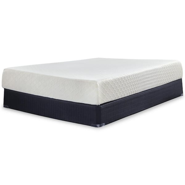 Signature DESIGN BY ASHLEY 10 in. Chime Memory Foam California King Firm Memory Foam 10 in. Bed-in-a-Box Mattress