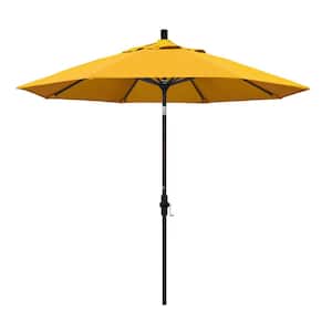 9 ft. Aluminum Collar Tilt Patio Umbrella in Yellow Pacifica