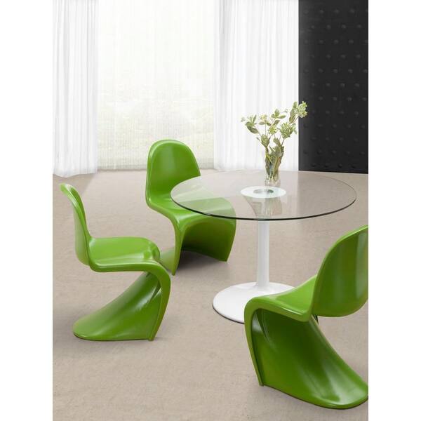 ZUO S Green Plastic Dining Chair (Set of 2)