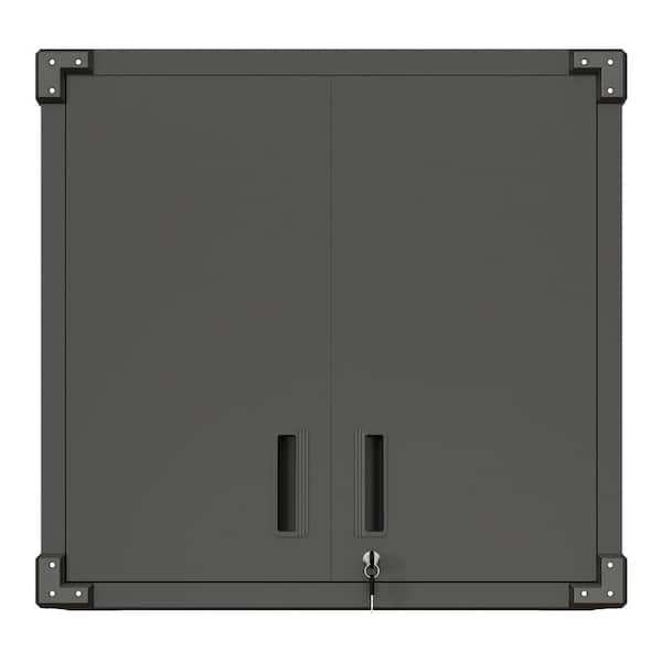 31.50 in. W x 11.81 in. D x 30.31 in. H Bathroom Storage Wall Cabinet in Black