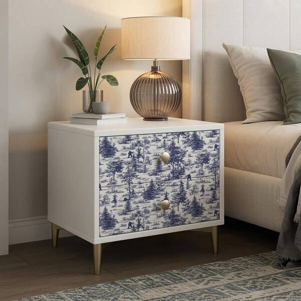 Veer Decor Bigfoot Novelty Toile Navy Blue Peel and Stick