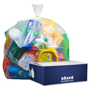 Black case of 50 bags Details about   Plasticplace 56 Gallon Glutton Trash Bags 