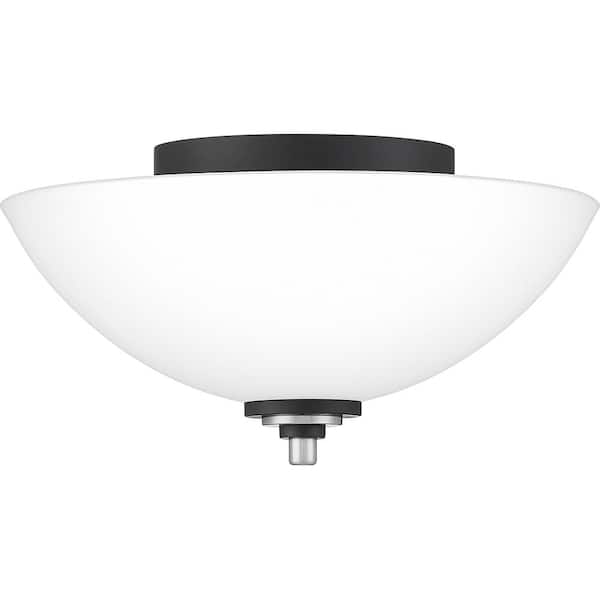 Quoizel Conrad 13 in. 2-Light Brushed Nickel Flush Mount