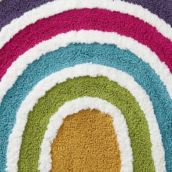 The Company Store Company Kids Tufted Rainbow 20 in. x 32 in. Multi-Colored Bath  Rug 59099 - The Home Depot