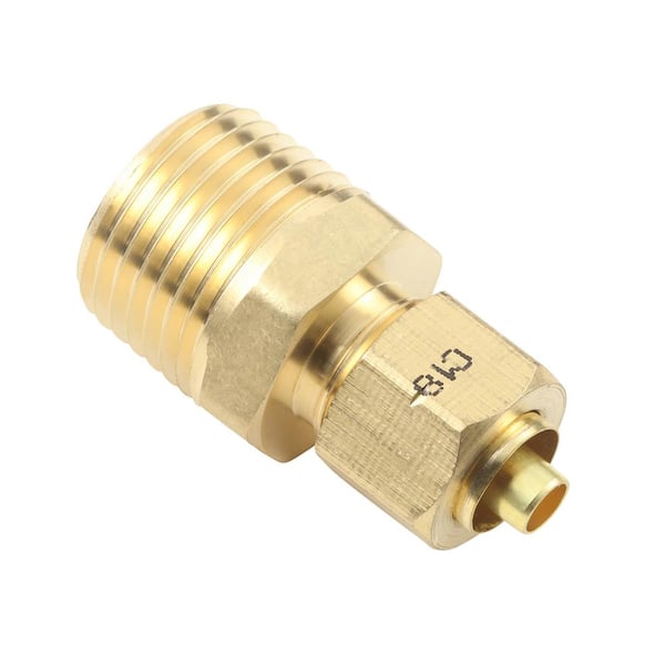 Everbilt 3/8 in. Comp x 1/2 in. MIP Brass Adapter 804599 - The Home Depot