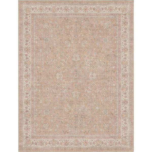 Asha Rome Vintage, Oriental Persian, Beige Cream 6 ft. x 9 ft. Area Rug