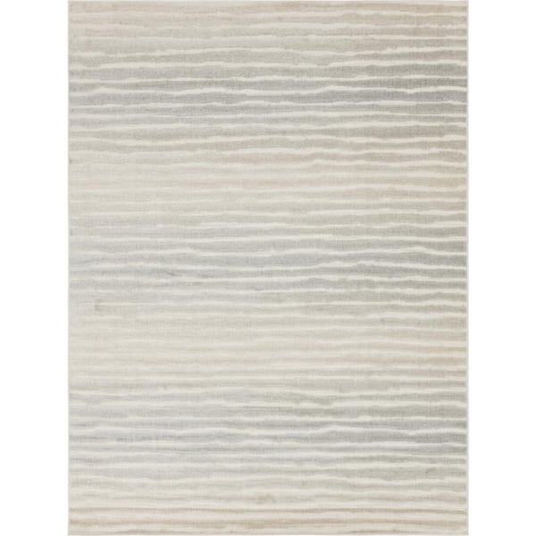 Unique Loom Sabrina Soto Gray/Beige 9 ft. x 12 ft. Ola Indoor/Outdoor Area Rug