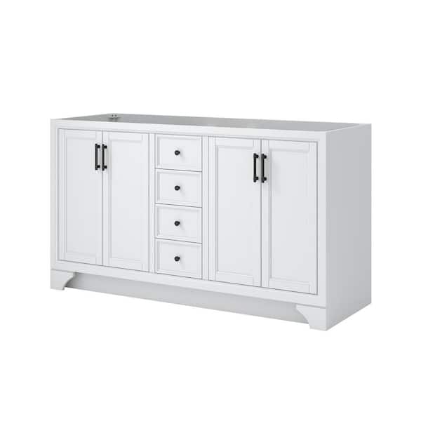 CRAFT + MAIN Lanagan 60 in. W x 21.5 in. D x 34 in. H Bath Vanity Cabinet without Top in White