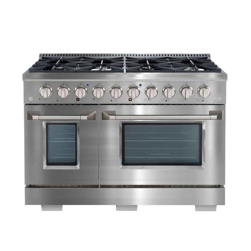 48 in. 8-Burners Freestanding Gas Range and Convection Oven in Stainless Steel price history on PriceWatchPro