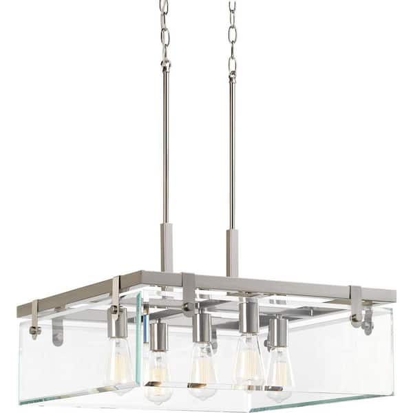 Glayse Collection 5-Light Brushed Nickel Pendant