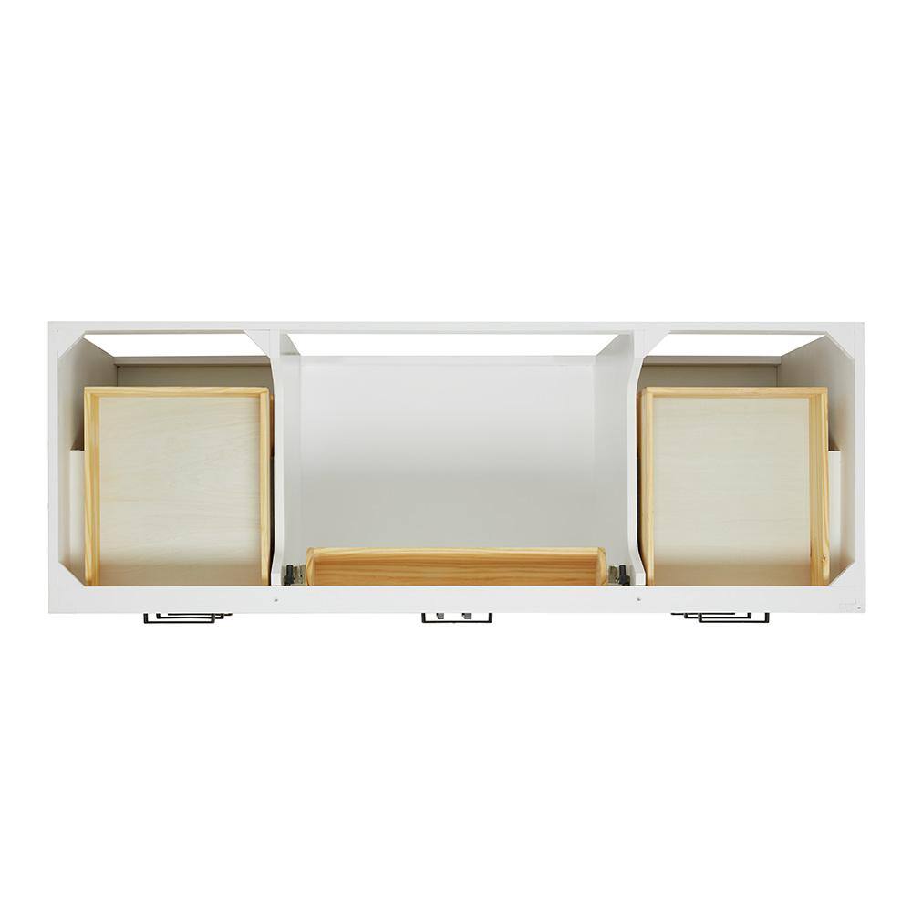 Hepburn 61" White Marble Top Single Basin Vanity Set