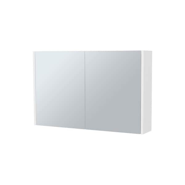 Avex White 31.5 in. W x 19.7 in. H Rectangular Particle Board Medicine Cabinet with Mirror