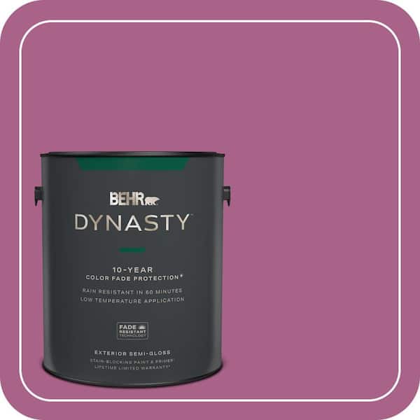 BEHR DYNASTY 1 gal. #690B-6 Wild Mulberry Semi-Gloss Exterior Stain-Blocking Paint & Primer