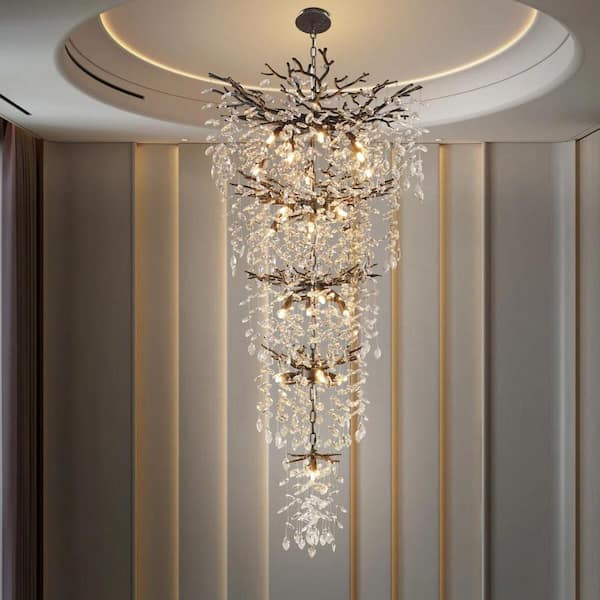 Modern Chandelier 30 in.18-Lights Black Chandelier for Dining Room, Living Room, Foyer, Bedroom