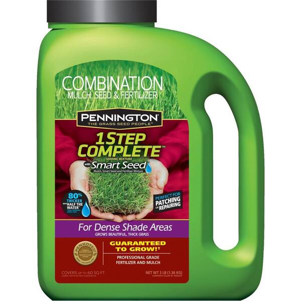 Pennington 3 lbs. 1 Step Complete for Dense Shade Areas with Smart Seed, Mulch, Fertilizer