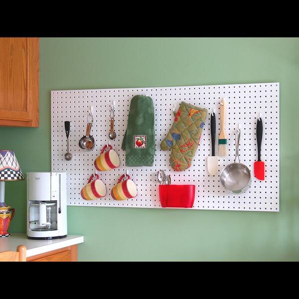 Handprint - 3/16 in. x 2 ft. x 4 ft. White Peg Board