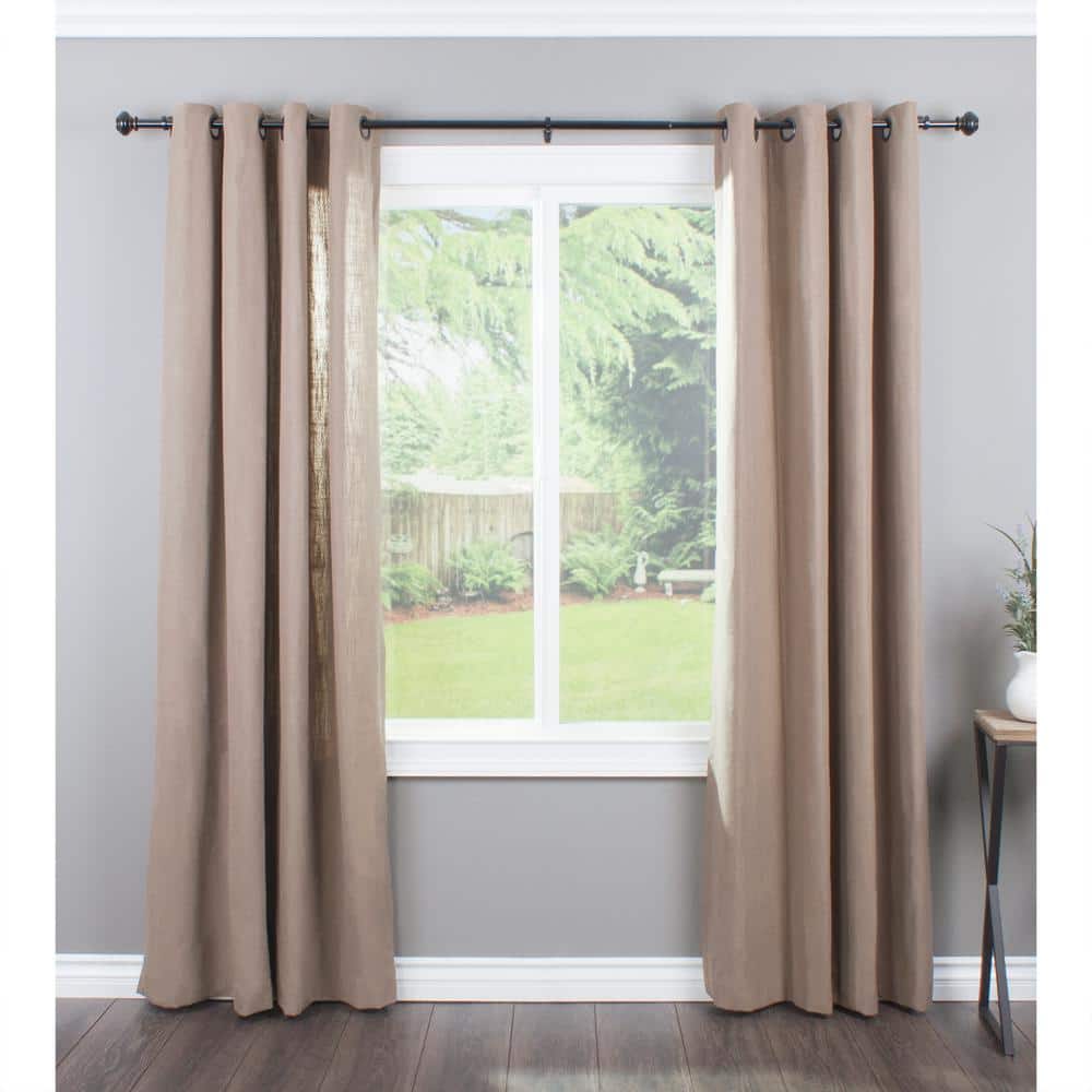Antique Bronze Adjustable Curtain Rod with Finials, 18-36 Inches