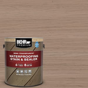 1 gal. #ST-160 Rose Beige Semi-Transparent Waterproofing Exterior Wood Stain and Sealer