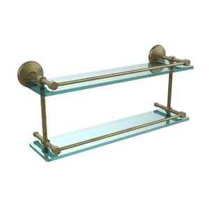 Allied Brass Que New 22 in. L x 8 in. H x 5 in. W 2-Tier Clear