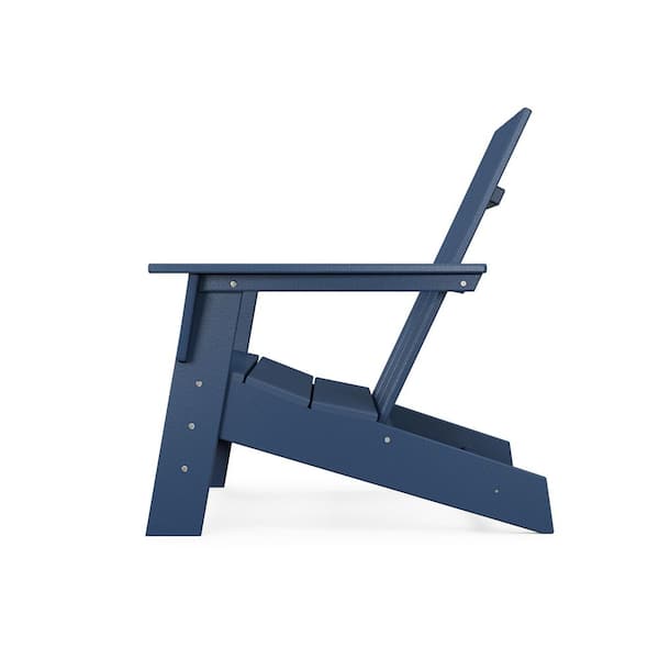 POLYWOOD Grant Park Navy HDPE Plastic Modern Adirondack Outdoor