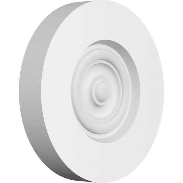 Ekena Millwork 6 in. W x 6 in. H x 1 in. P Standard Grayson Bullseye Rosette with Square Edge