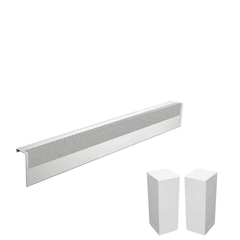 Basic Series 4 ft. Galvanized Steel Easy Slip-On Baseboard Heater Cover, Left and Right Endcaps [1] Cover, [2] Endcaps price history on PriceWatchPro
