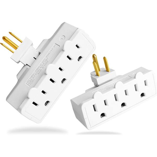 GE 6-Outlet Extender Wall Tap - Side Access Vertical Power Splitter, 3-Prong, Space Saving For Home, Office, Dorm 1 thumbnail image