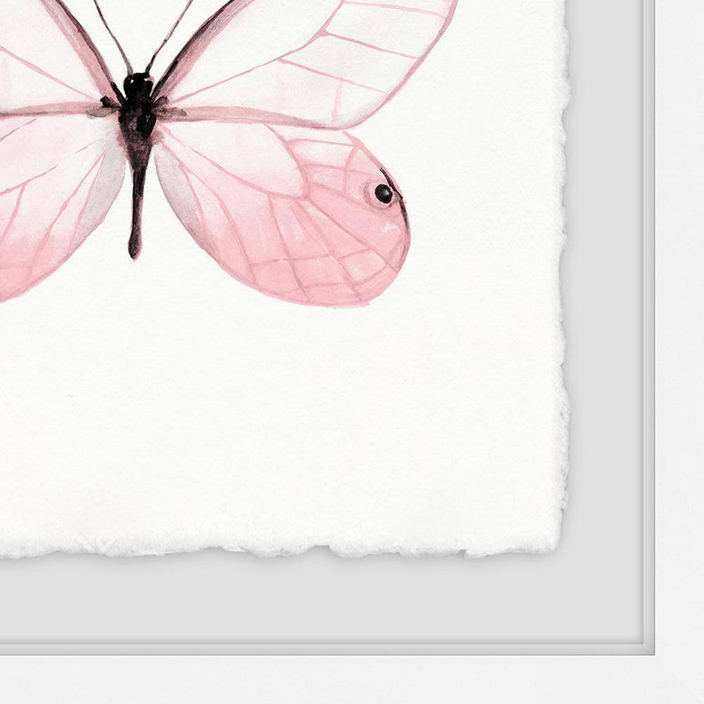 18" x 12" Pink and White Butterfly Canvas Print