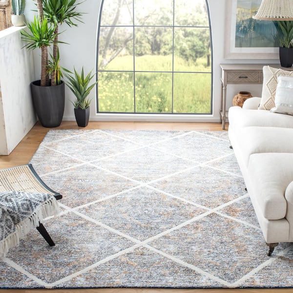 Artistry 9 ft. x 12 ft. Ivory/Gold Diamond Marle Area Rug