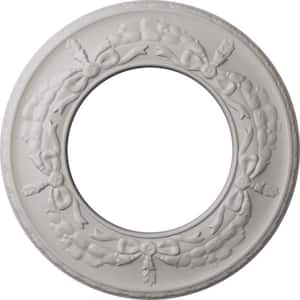 7/8 in. x 13-1/4 in. x 13-1/4 in. Polyurethane Salem Ceiling Medallion, Ultra Pure White