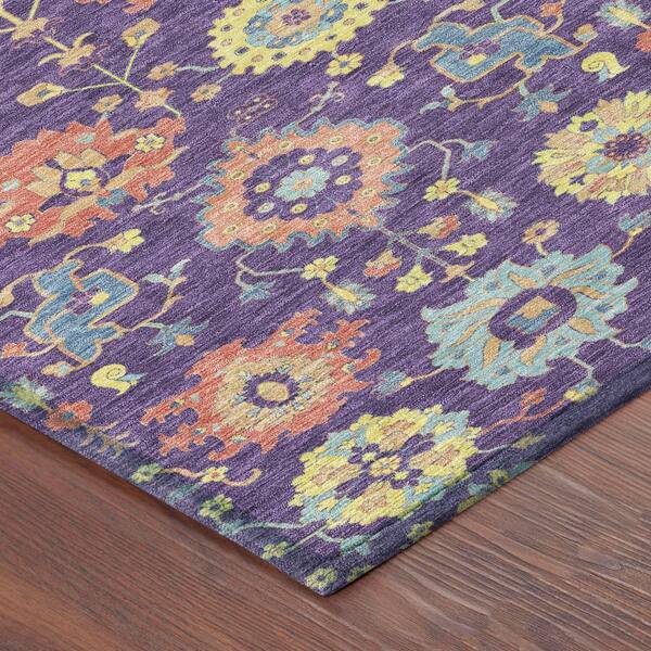 Chantille Machine Washable Indoor/Outdoor Abstract ACN2610 Purple 3 ft. x 4 ft. Area Rug