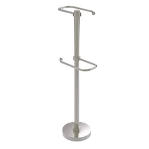 Free Standing 2-Roll Toilet Tissue Stand in Satin Nickel
