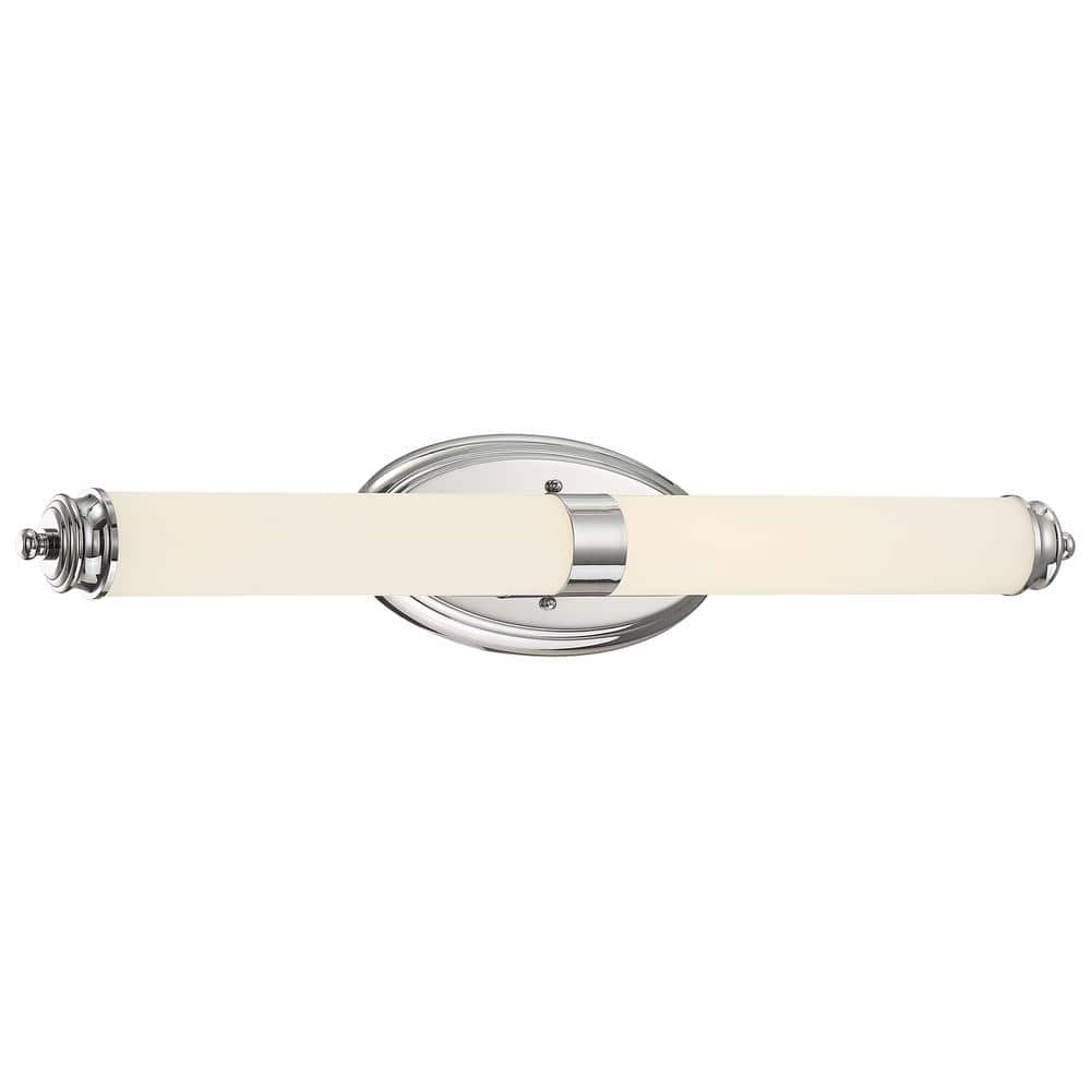 Madison 4.5 in. Chrome LED Vanity Light Bar with Opal Glass Shade