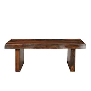 Mariana 51 in. Dark Brown Rectangle Wood Coffee Table