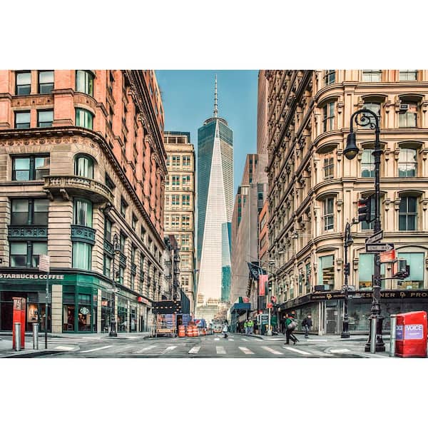 Komar 144.8 in. x 97.6 in. Multi-Colored Downtown Wall Mural