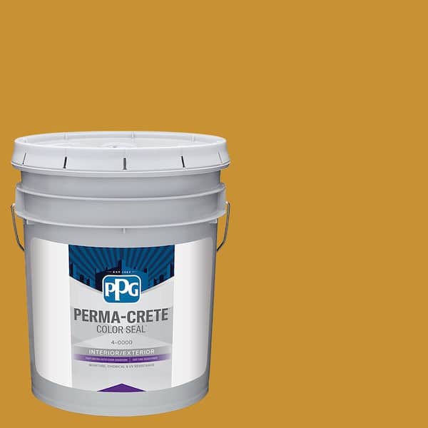 Color Seal 5 gal. PPG1209-7 Mecca Gold Satin Interior/Exterior Concrete Stain