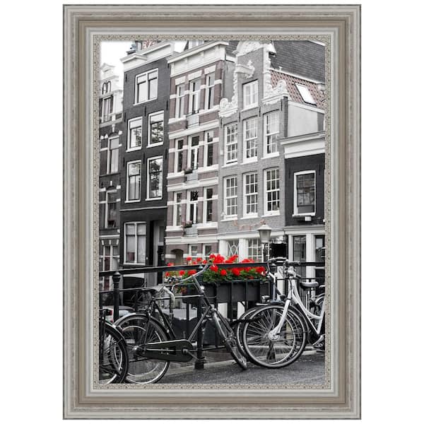 Amanti Art Parlor Silver Picture Frame Opening Size 20 x 30 in.