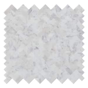 Ocean White and Gray 12.09 in. x 11.65 in. x 5mm Stone Peel and Stick Wall Mosaic Tile (5.87 sq. ft./Case)