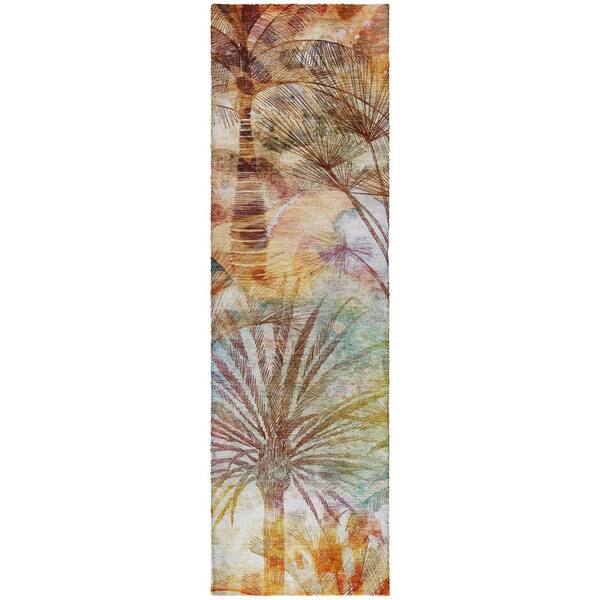 Dream Shag Premium Machine Washable Abstract ADS210 Multi 2 ft. x 7 ft. Runner Rug