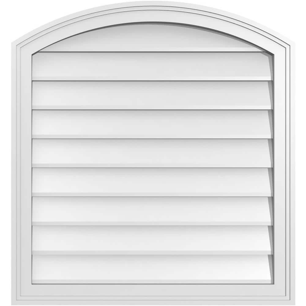 28 in. x 30 in. Arch Top Surface Mount PVC Gable Vent: Functional with Brickmould Frame price history on PriceWatchPro