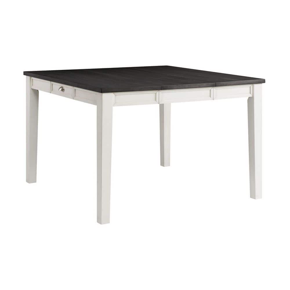 Picket House Furnishings Jamison 36"" W Rectangular Two Tone Counter Height Dining Table with Storage in Grey Acacia Seating Capacity up to 6, Gray/White -  DKY350CT