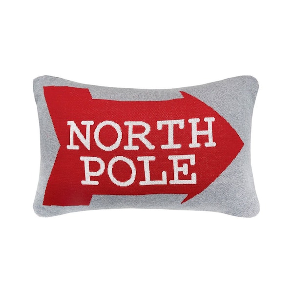 C&F Home Gray North Pole Sign Christmas Throw Pillow
